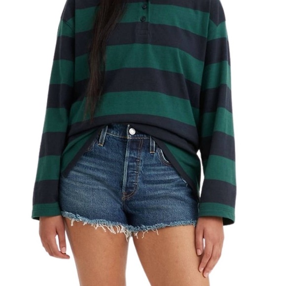 LEVI’S 501 ORIGINAL SHORTS FRAYED NEW WITH TAGS SIZE 34 - Picture 4 of 7